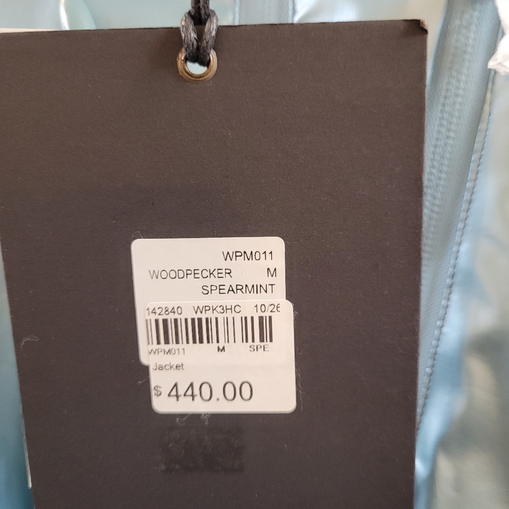 Metallic Teal Hooded Rain Jacket - Picture 12 of 12